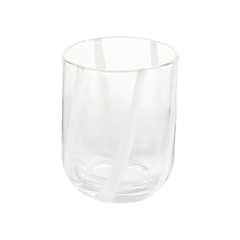 Gracia Finn Glass Tumbler White Stripe