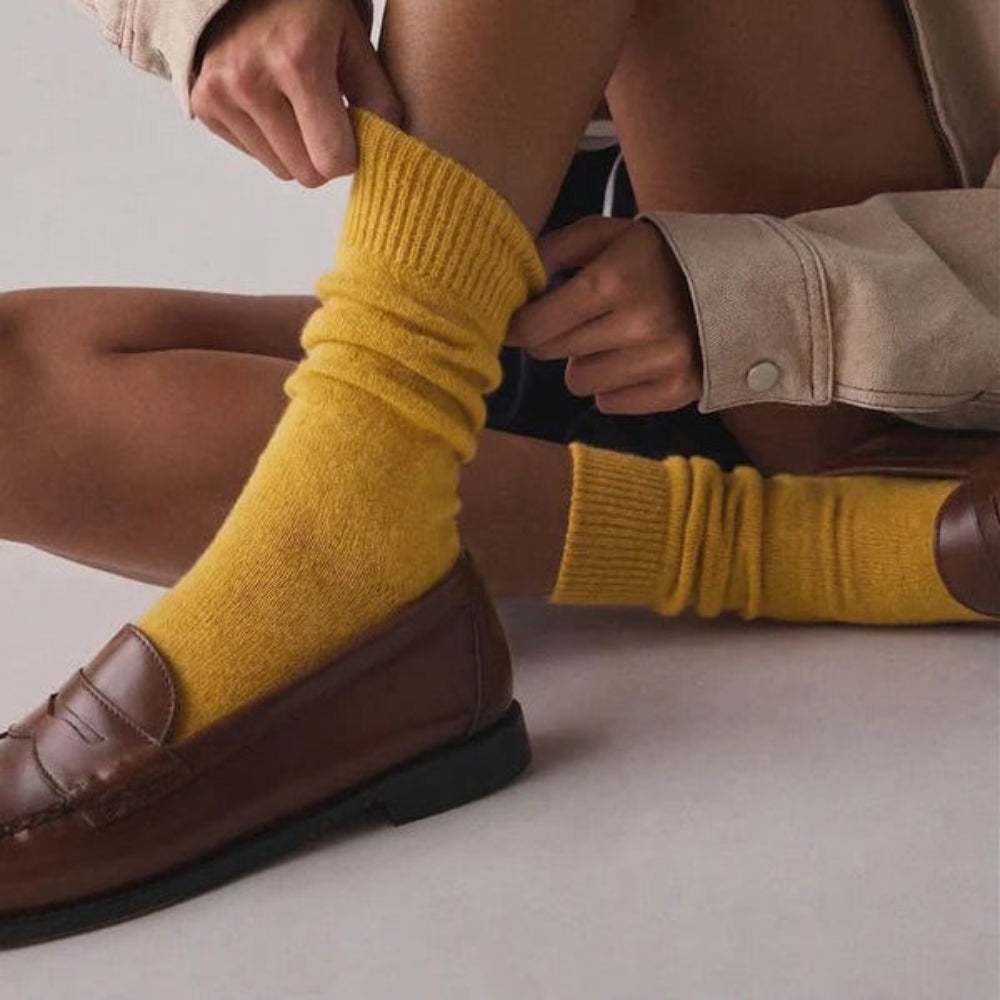 Nooan Possum Merino Wool Socks Hamilton Primrose