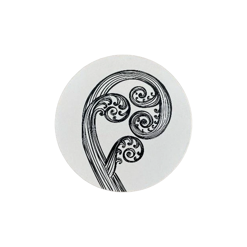 Jo Luping Coaster Ponga Black on Ivory