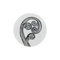 Jo Luping Coaster Ponga Black on Ivory