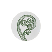 Jo Luping Coaster Ponga Green on Ivory