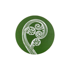 Jo Luping Coaster Ponga Ivory on Green