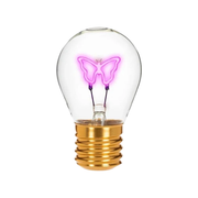 Lightbulb Lamp Pink Butterfly USB Rechargeable
