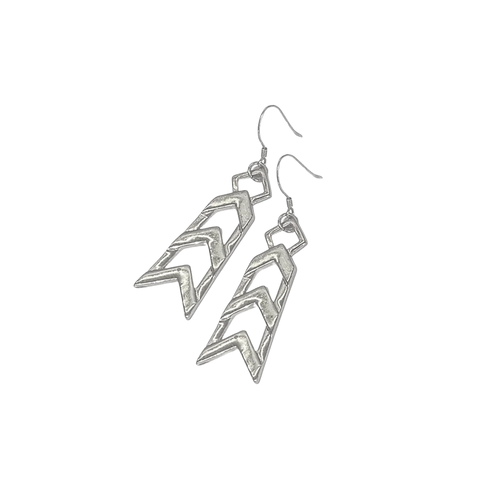 Lindi Kingi Earrings Formation Silver Platinum