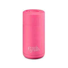 Frank Green Ceramic Reusable Cup 12oz Neon Pink