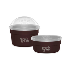 Frank Green Duo Pack Stainless Steel To Go Bowl Chocolate