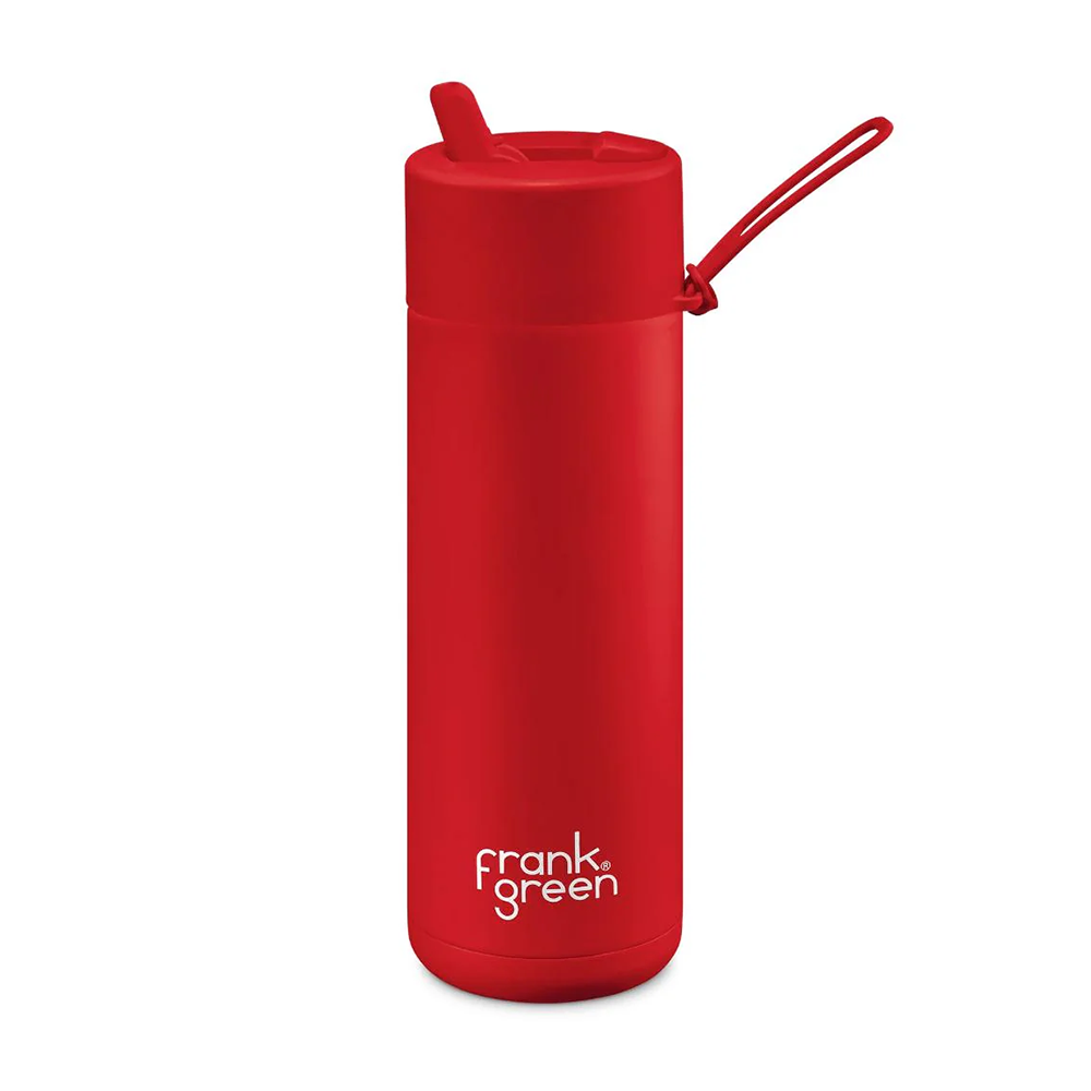 Frank Green Reusable Bottle Flip Straw 20oz  Atomic Red