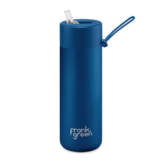 Frank Green Reusable Bottle Flip Straw 20oz Deep Ocean