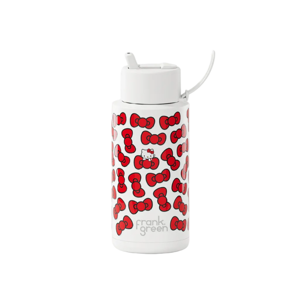 Frank Green x Hello Kitty 34oz Reusable Bottle Hello Kitty with Flip Straw Lid (Bow Edition)