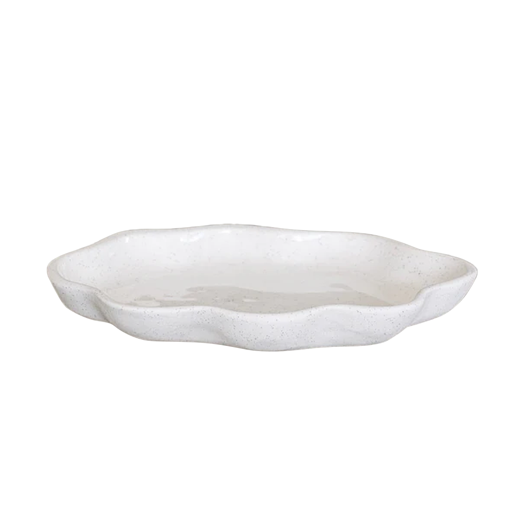 JS Ceramics Frills Dish Oat