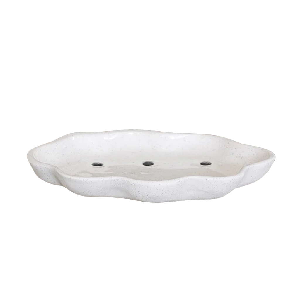 JS Ceramics Frills Soap Dish Oat