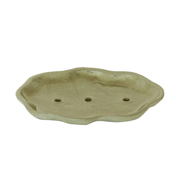 JS Ceramics Frills Soap Dish Sage