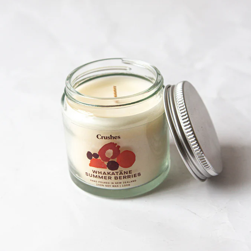 Crushes Scented Soy Candle Whakatāne Summer Berries 120g