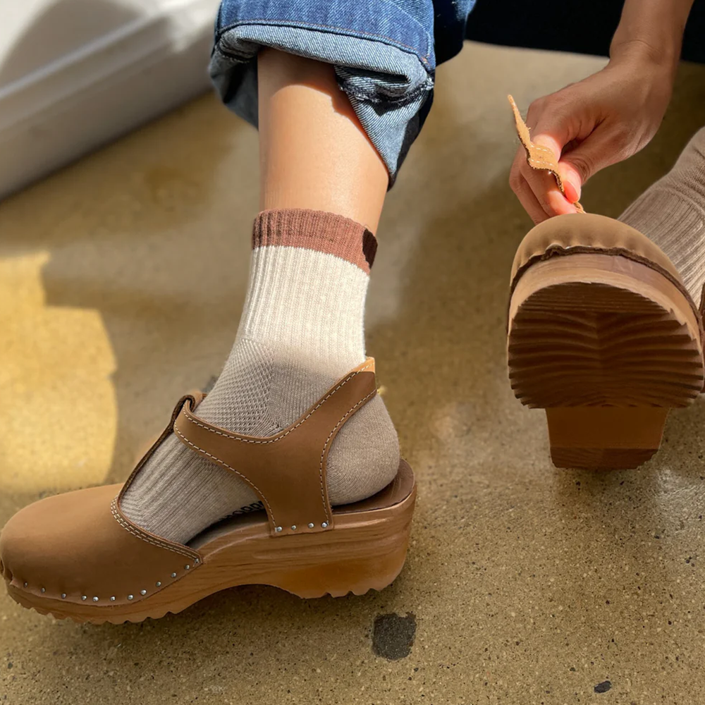 Le Bon Shoppe Girlfriend Socks Colour Block Black Coffee