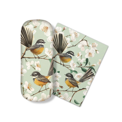 100% NZ Glasses Case  Chatty Fantails