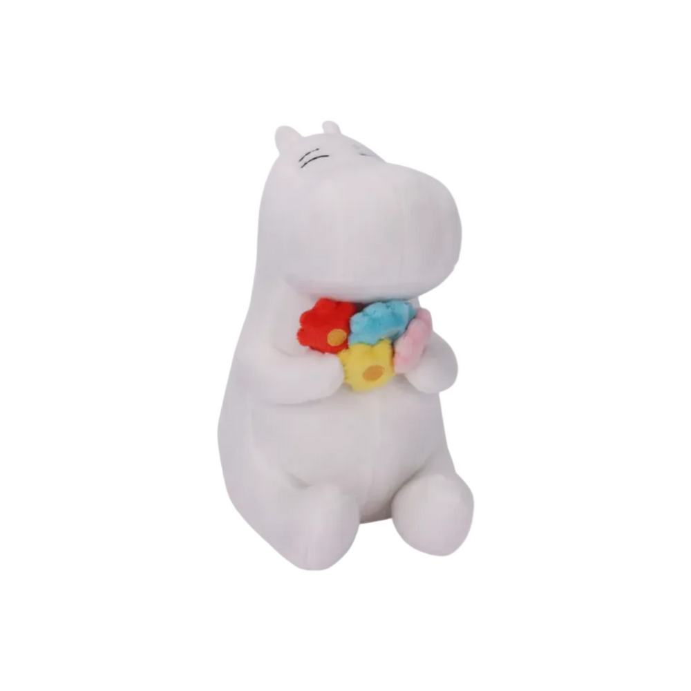 Moomintroll Plush Toy Moomin with Flowers