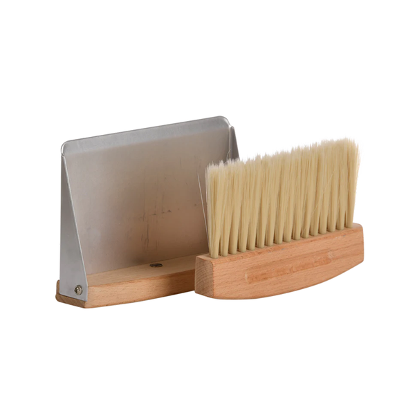 Beechwood & Steel Table Dustpan & Brush