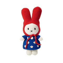 Just Dutch x Miffy Crochet Miffy Cuddly Blue Flower Dress + Red Hat