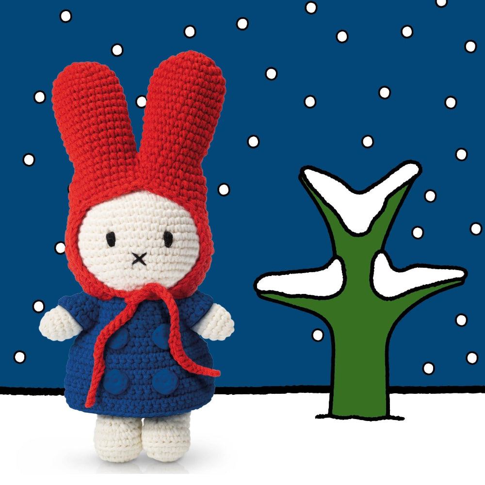 Just Dutch x Miffy Crochet Miffy Cuddly Blue Coat + Red Hat