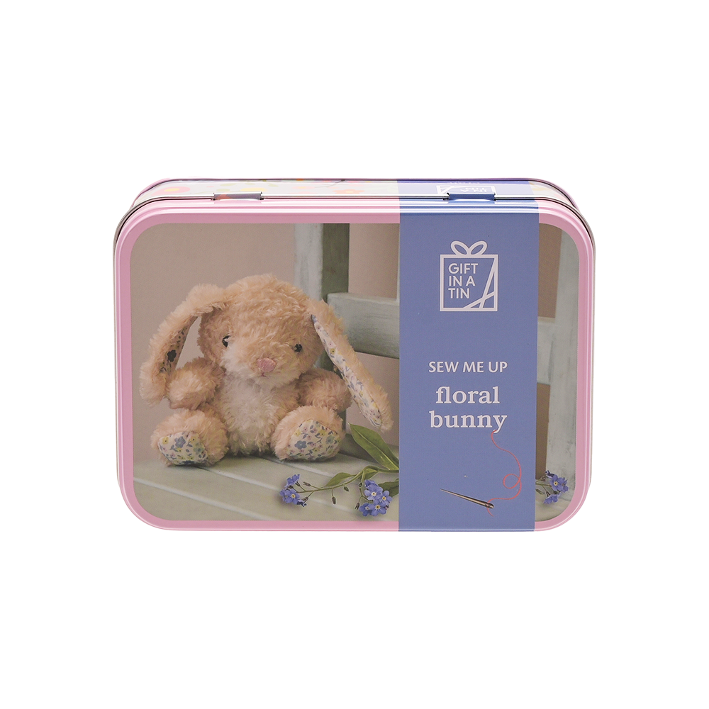 Gift In A Tin Sew Me Up Floral Bunny