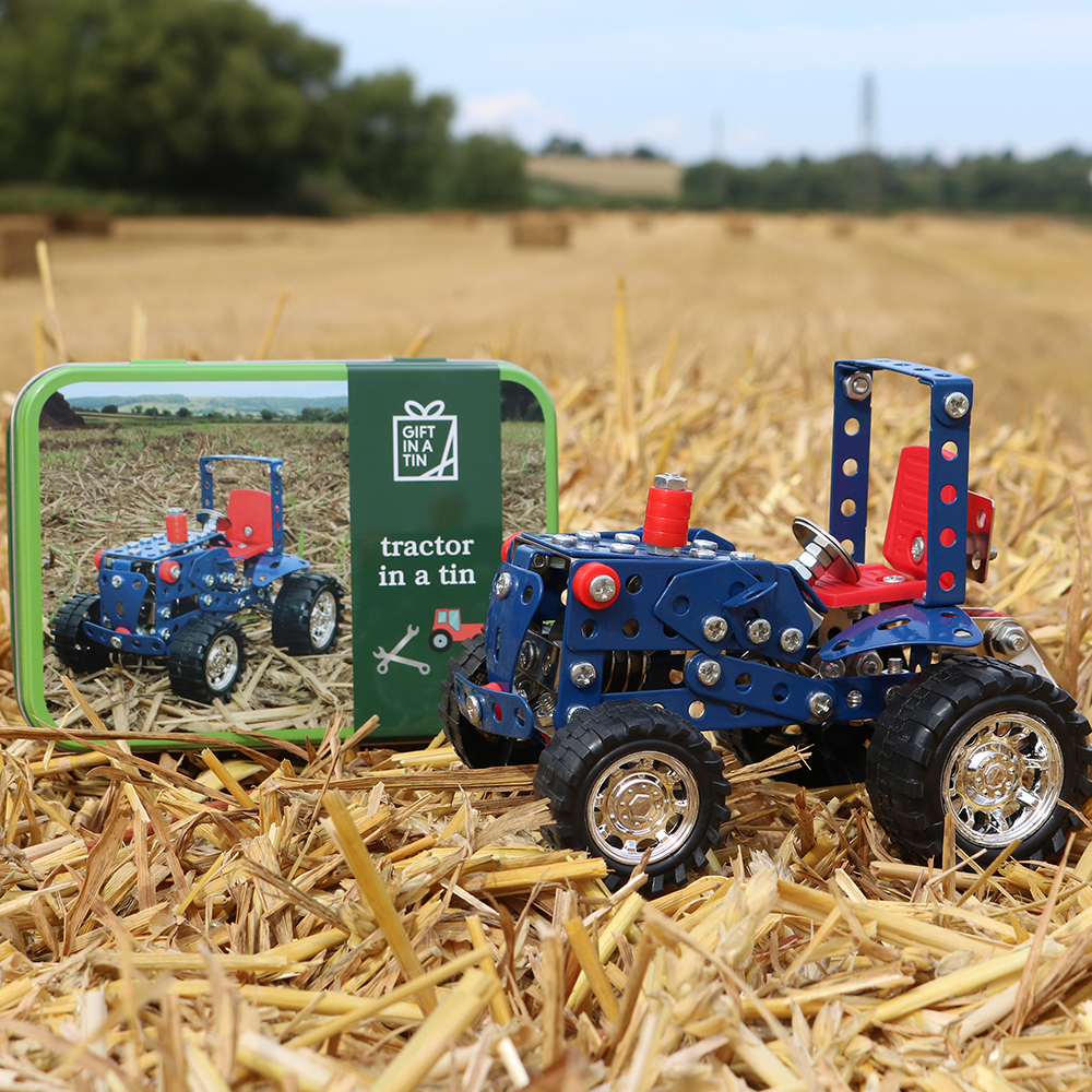 Gift In A Tin Tractor