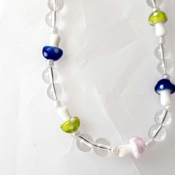 Crushes Necklace Glass Mushroom Multi