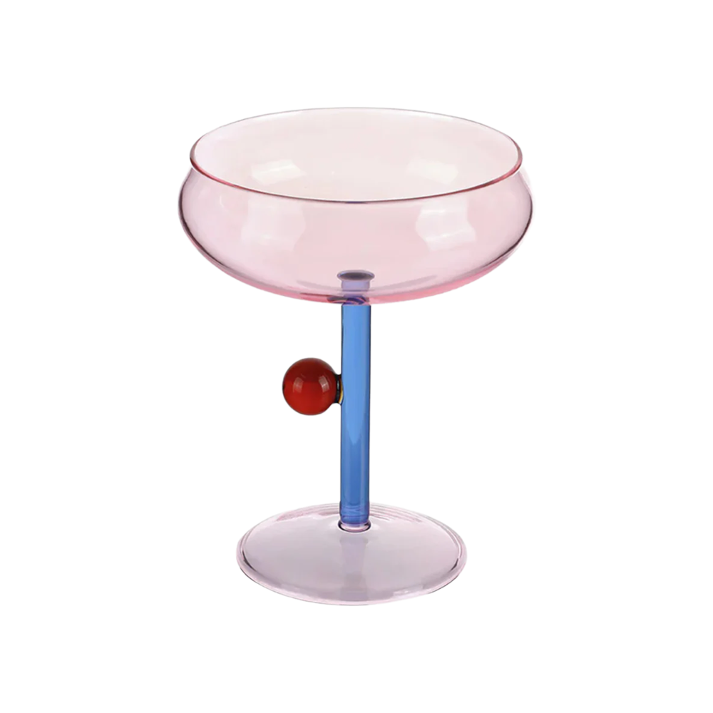 Gracia Cocktail Glass Pink Blue