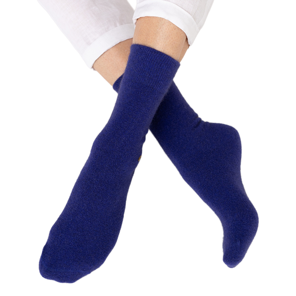 Nooan Possum Merino Wool Socks Hamilton Royal Blue