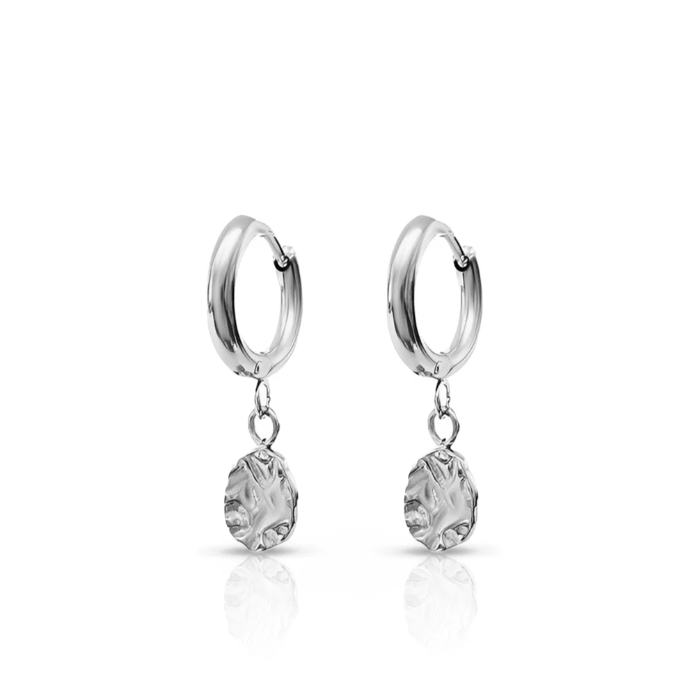 Ever Harmony Huggie Earrings Silver