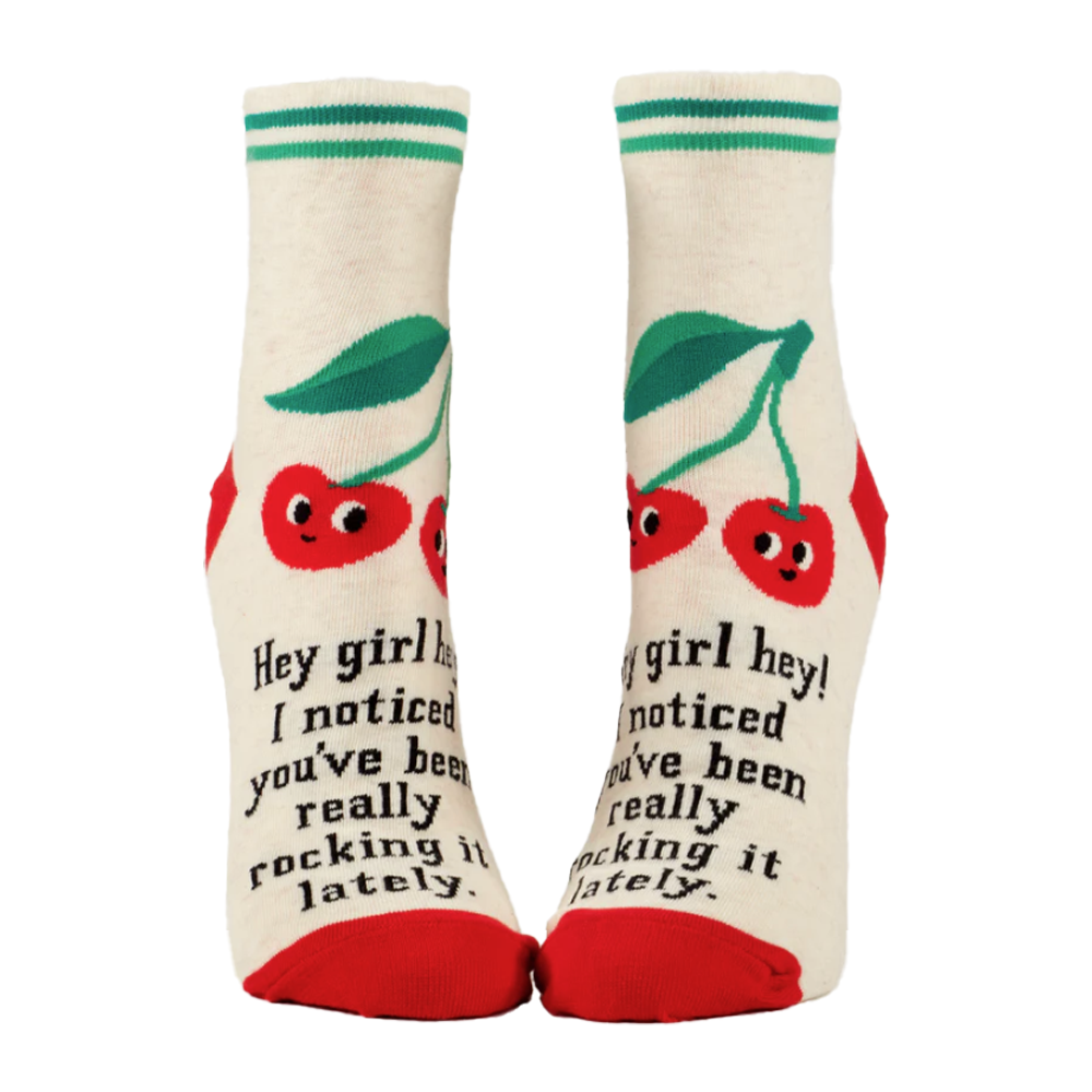 Blue Q Women's Ankle Socks Hey Girl Hey