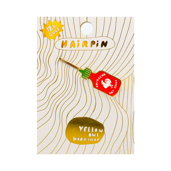 Yellow Owl Hair Pin Sriracha