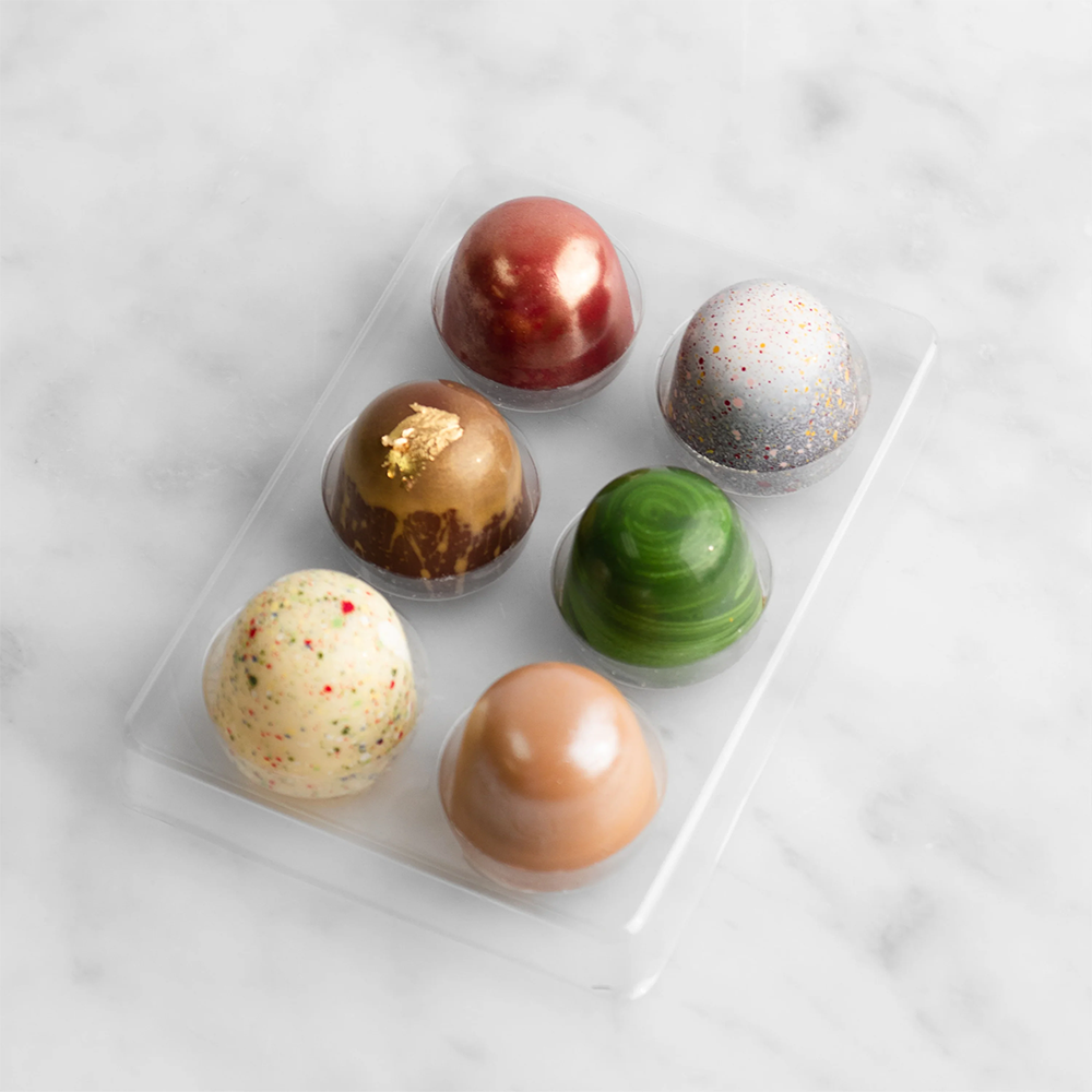 House of Chocolate Christmas Bonbon Selection Pack of 6