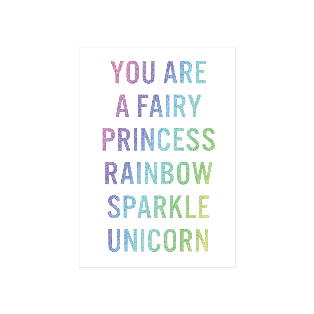 Iko Iko Words Card Unicorn