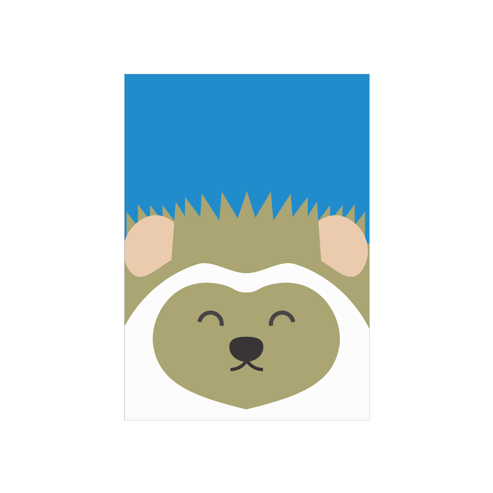 Iko Iko Kid's Animal Card Hedgehog DC