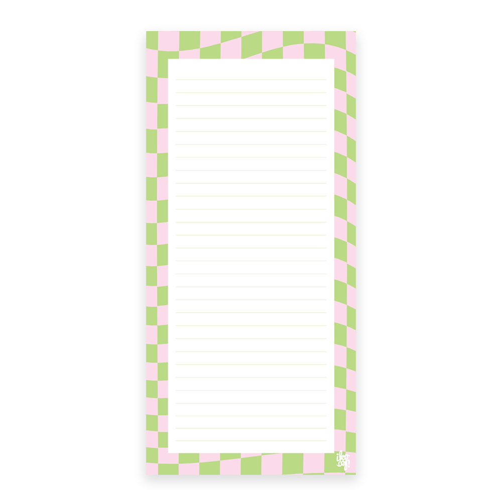 Iko Iko Notepad Checks Pink Green