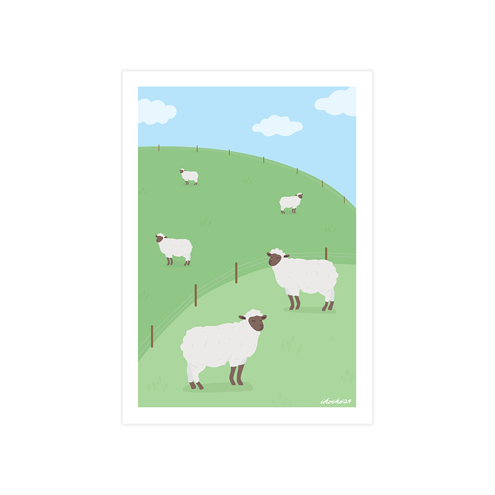 Iko Iko A4 Art Print Sheepy Hills