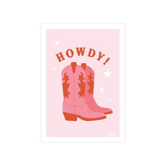 Iko Iko A4 Art Print Cowboy Boot