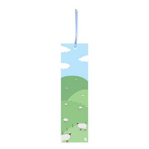 Iko Iko Double Sided Bookmark Kiwiana Landscape Sheep Hills