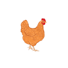 Iko Iko Fun Size Sticker Hen Brown
