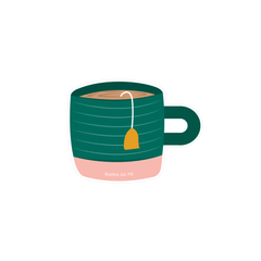 Iko Iko Fun Size Sticker Cup of Tea