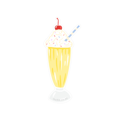 Iko Iko Fun Size Sticker Banana Milkshake