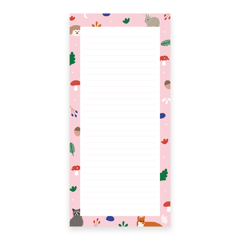 Iko Iko Notepad List Woodland Creatures