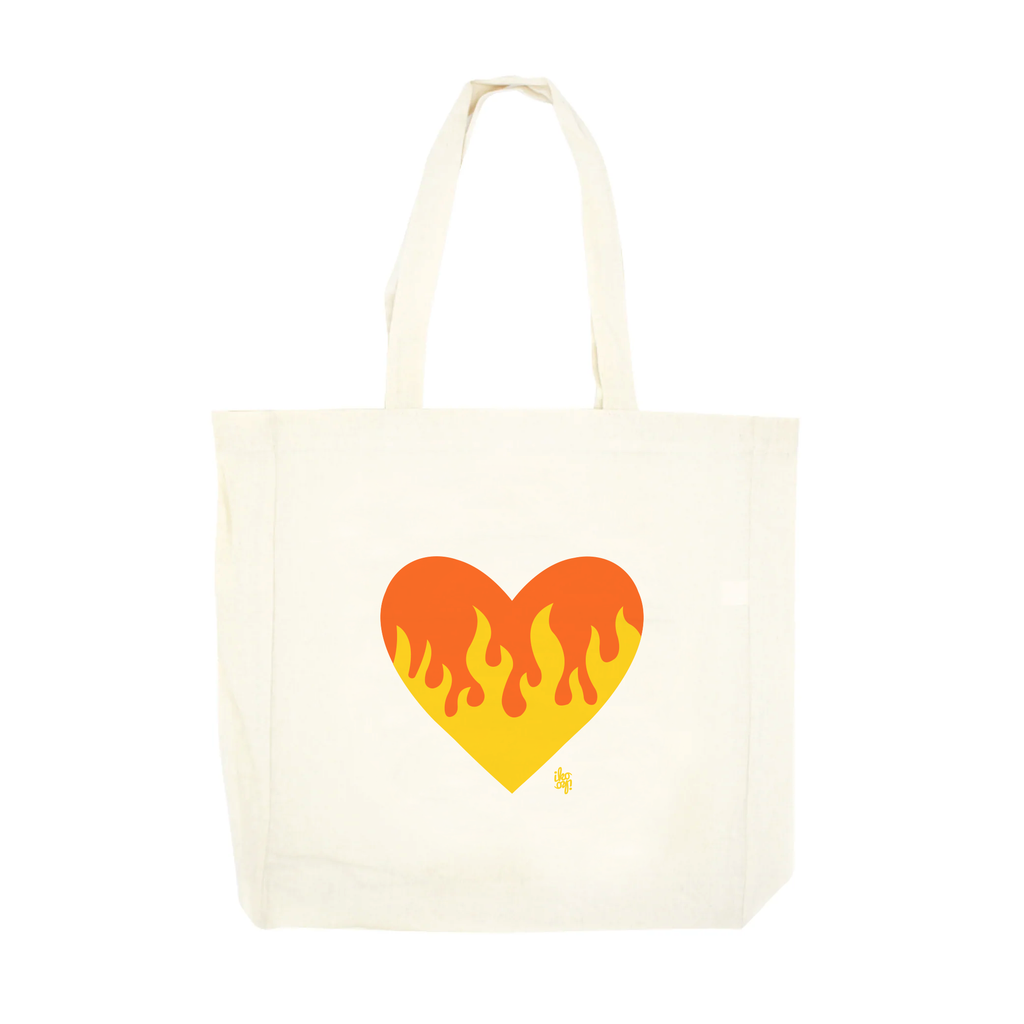 Iko Iko Simple Tote Flaming Heart