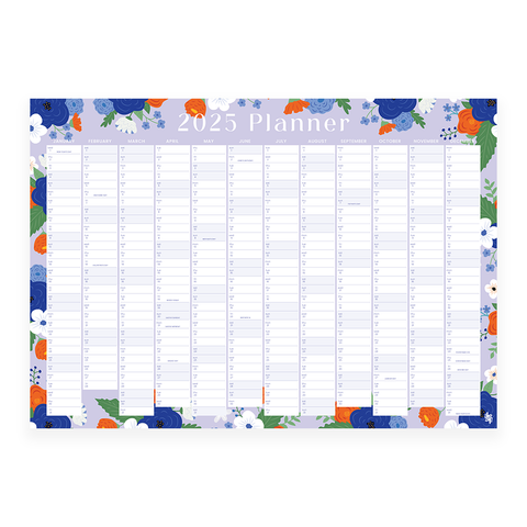 Iko Iko 2025 Wall Planner Bloom Lilac