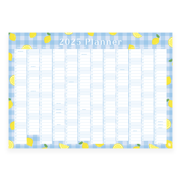 Iko Iko 2025 Wall Planner Picnic Lemons