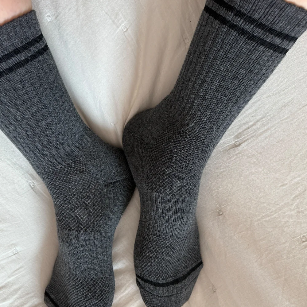 Le Bon Shoppe Socks Boyfriend Charcoal