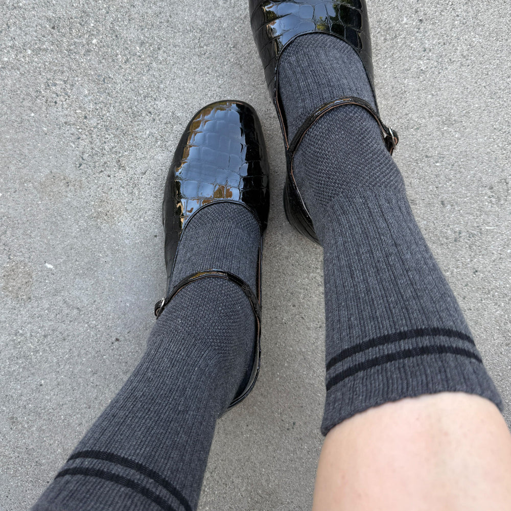 Le Bon Shoppe Socks Boyfriend Charcoal
