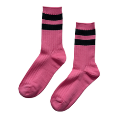 Le Bon Shoppe Socks Her Varsity Pink Green