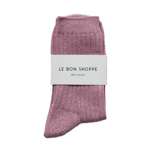 Le Bon Shoppe Socks Her Glitter Sparkling Rose