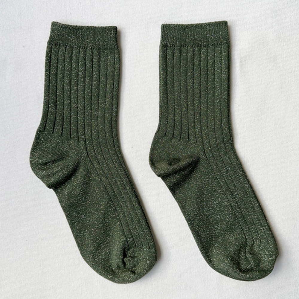 Le Bon Shoppe Her Glitter Socks Pine